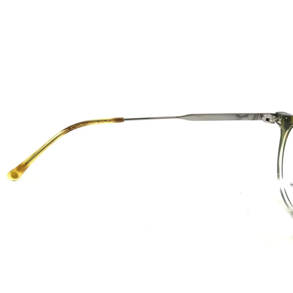Erkers Eyeglasses Frames DOVER OLIVE Green Tortoise Clear Silver Round 48-28-148
